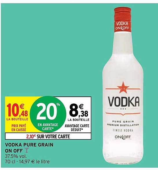 vodka pure grain on off