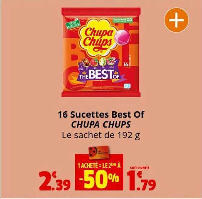 16 sucettes best of chupa chups