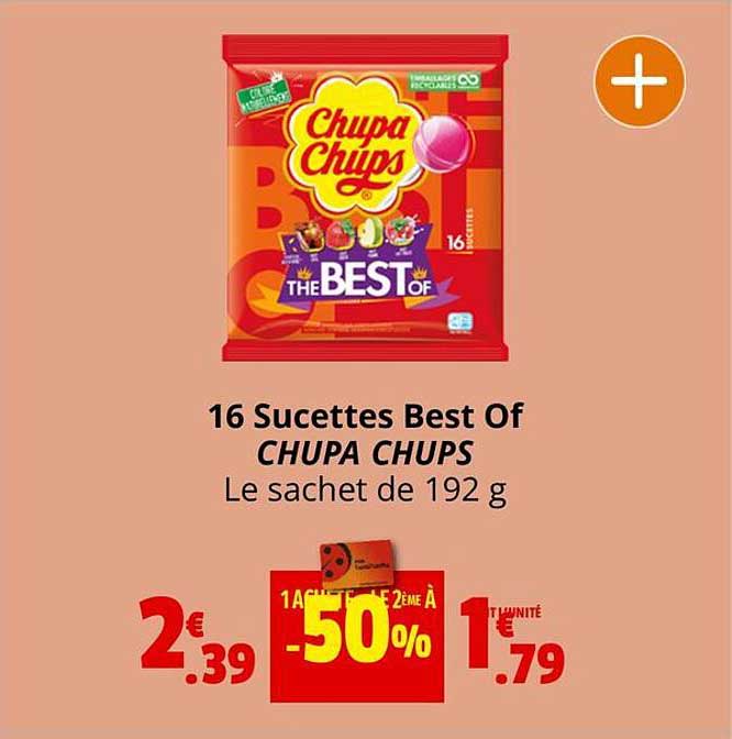 16 sucettes best of chupa chups