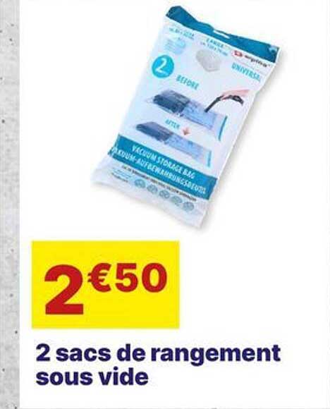 2 sacs de rangement sous vide