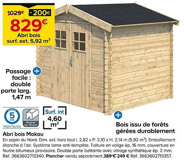 abri bois mokau
