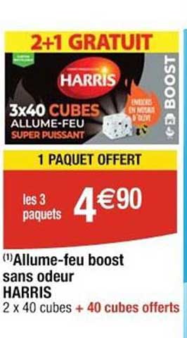 allume-feu boost sans odeur harris