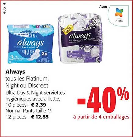 always tous le platinum, night ou discret