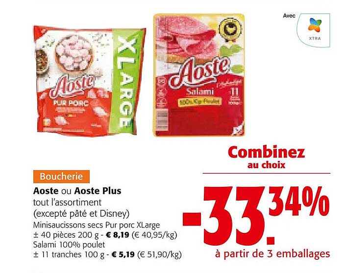 aoste ou aoste plus l'assortiment