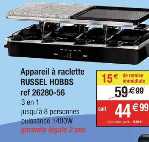 appareil à raclette russel hobbs