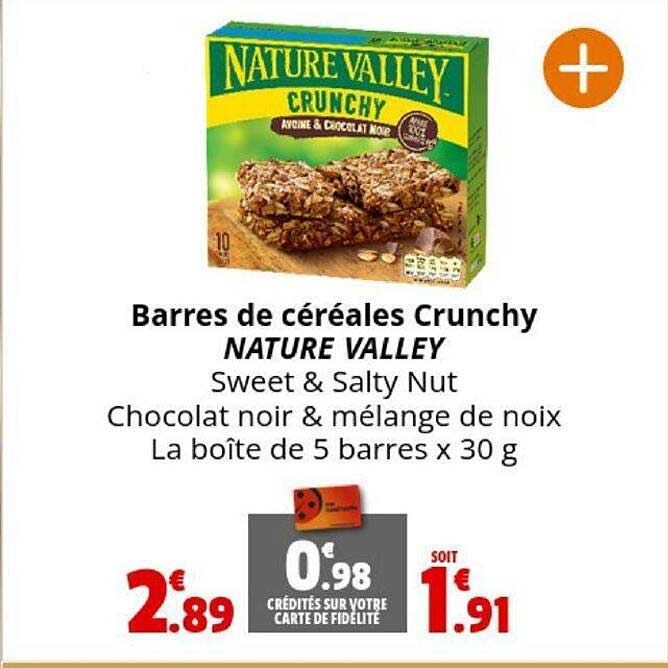 barres de céréales crunchy nature valley