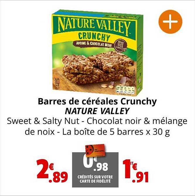 barres de céréales crunchy nature valley