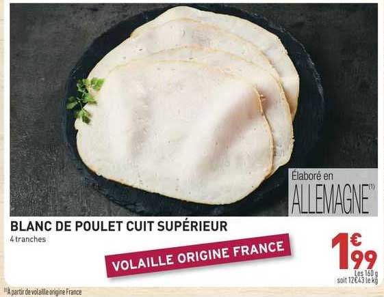 Blanc De Poulet Cuit Supérieur
