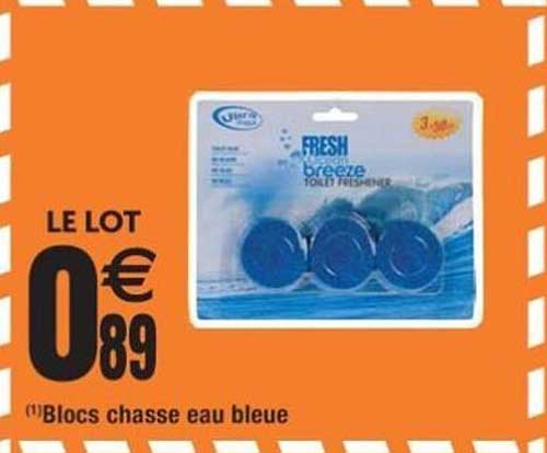 blocs chasse eau bleue
