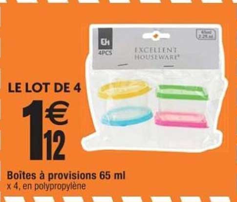 Boîtes à Provisions 65 Ml