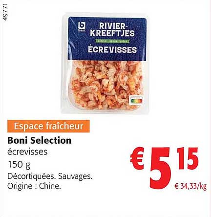 boni selection écrevisses