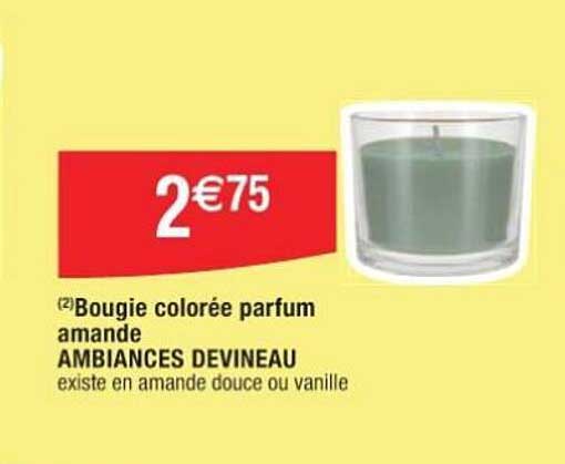 bougie colorée parfum amande ambiances devineau