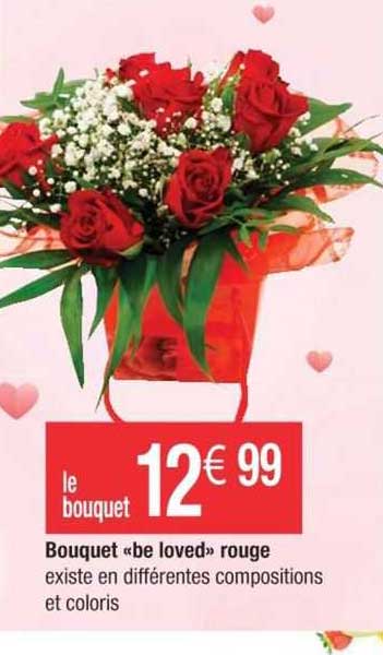 bouquet "be loved" rouge
