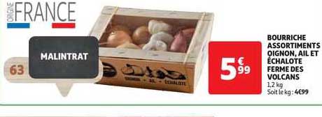 bourriche assortiments oignon, ail et échalote ferme des volcans