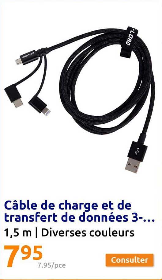 câble de charge et de transfert de données