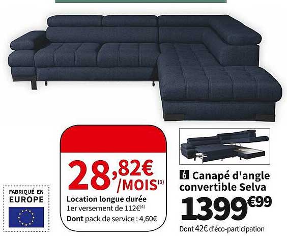 Canapé D'angle Convertible Selva