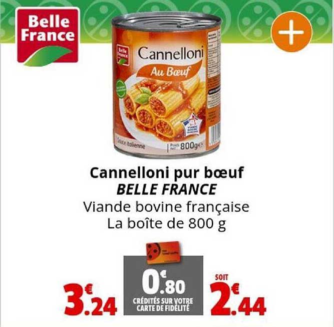 Cannelloni Pur Bœuf Belle France