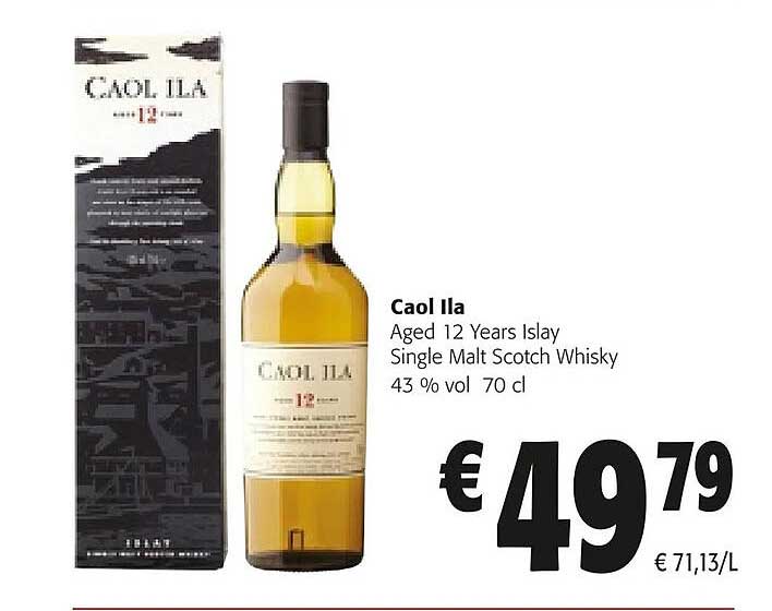 caol ila aged 12 years islay single malt scotch whisky 43% vol