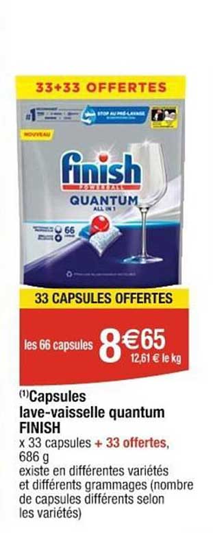 capsules lave-vaisselle quantum finish
