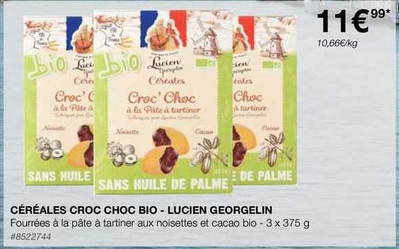 céréales croc choc bio - lucien georgelin