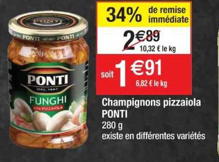 champignons pizzaiola ponti