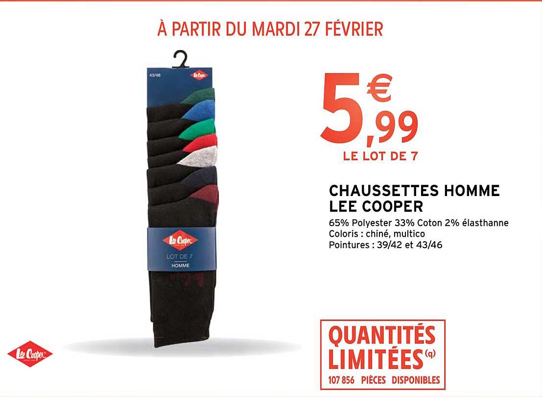 Chaussettes Homme Lee Cooper