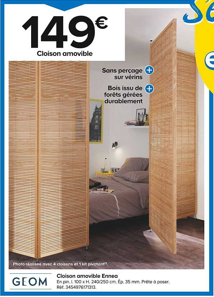 cloison amovible ennea geom