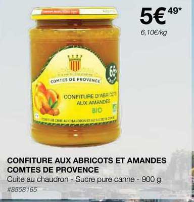 confiture aux abricots et amandes comtes de provence
