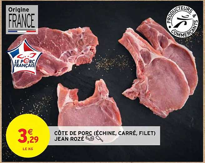Côte De Porc (échine, Carré, Filet) Jean Rozé