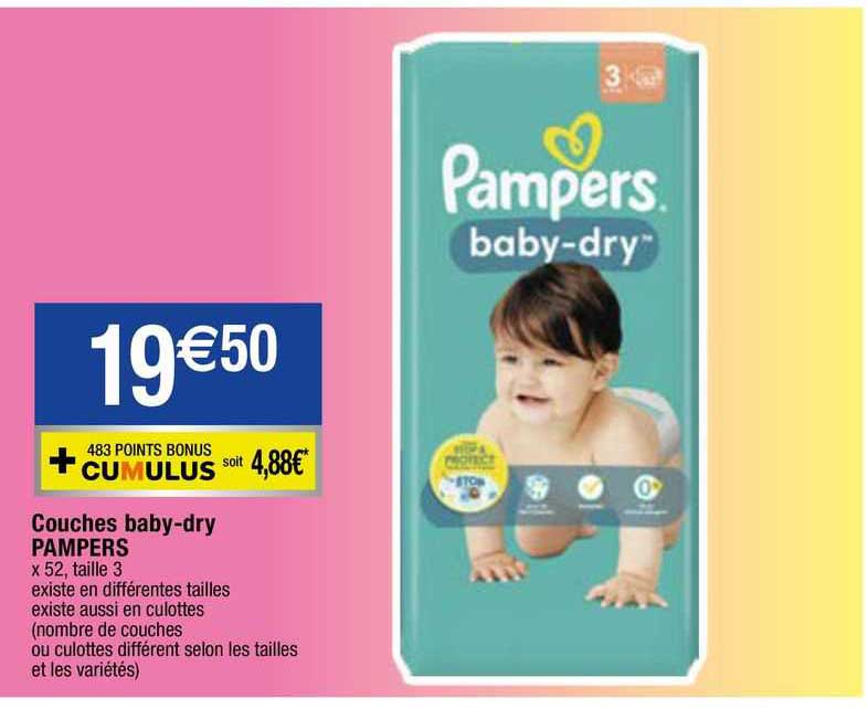 couches baby-dry pampers