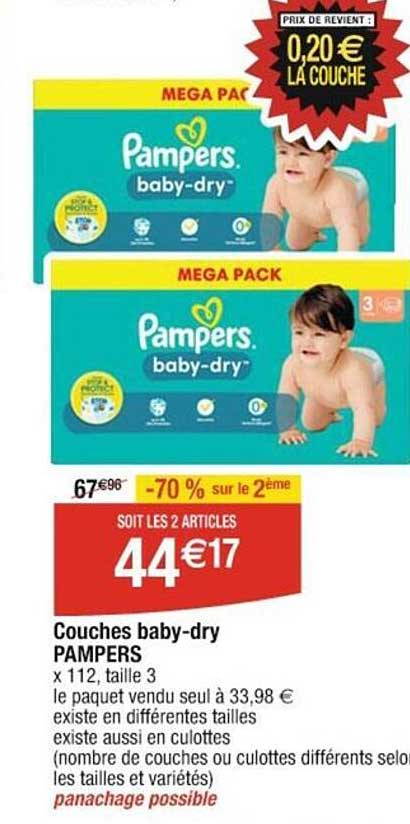 couches baby-dry pampers