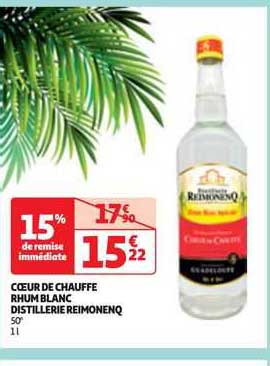 cœur de chauffe rhum blanc distillerie reimonenq