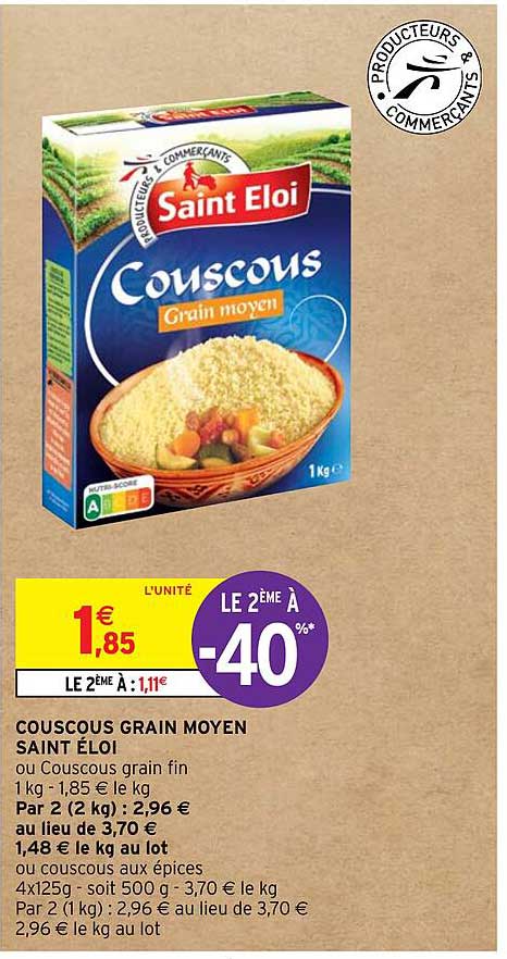 couscous grain moyen  saint éloi