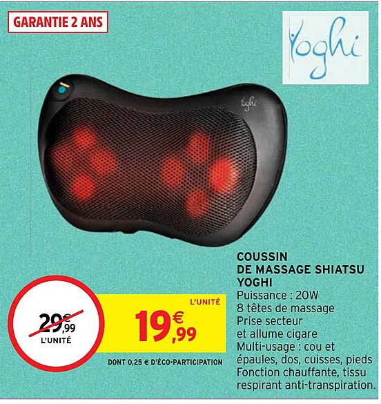 coussin de massage shiatsu yoghi