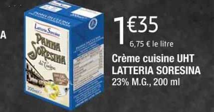 crème cuisine uht latteria soresina