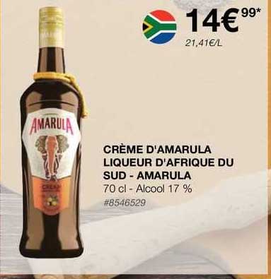 crème d'amarula liqueur d'afrique du sud - amarula