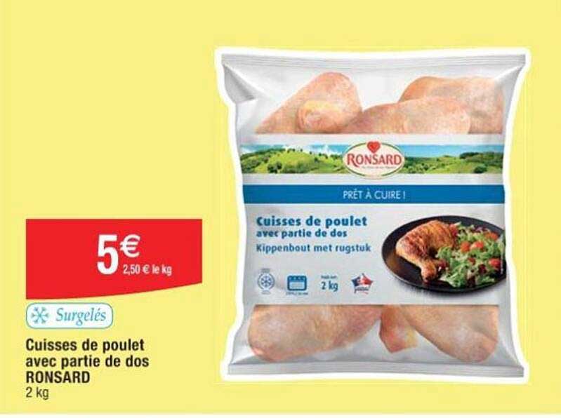 cuisses de poulet avec partie de dos ronsard