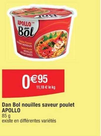 dan bol nouilles saveur poulet apollo
