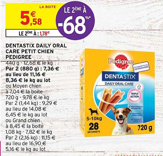 dentastix daily oral care petit chien pedigree