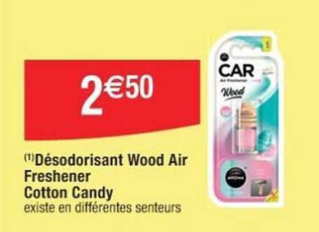 désodorisant wood air freshener cotton candy