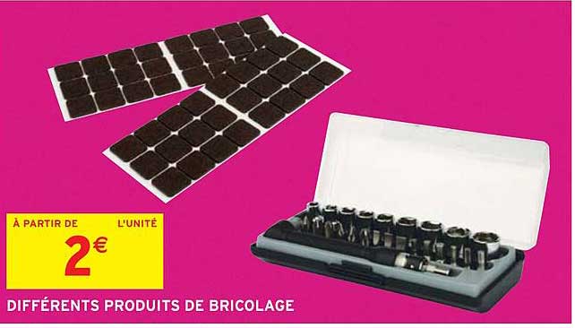 différents produits de bricolage