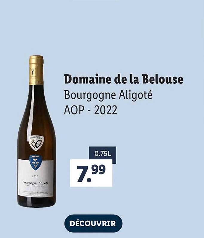 domaine de la belouse bourgogne aligoté aop - 2020