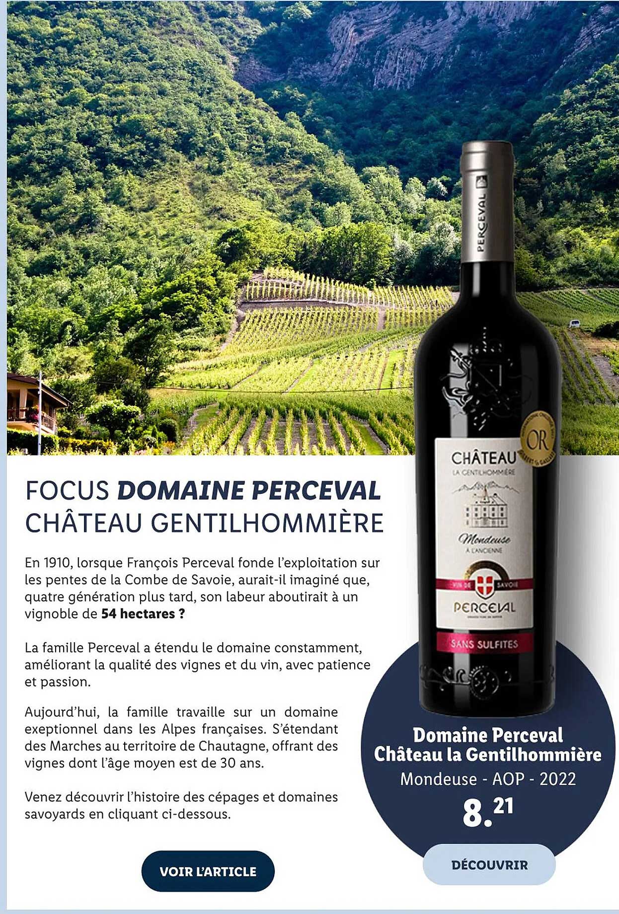 domaine perceval château la gentilhommière mondeuse - aop - 2022