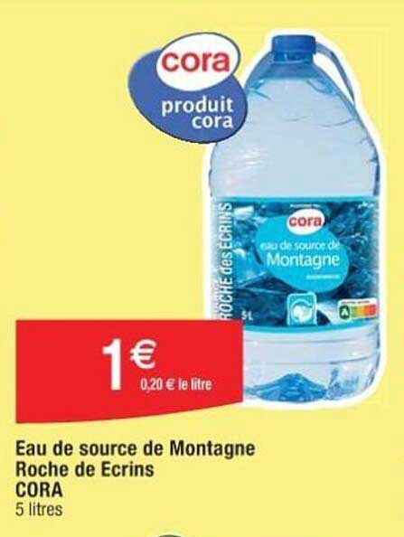 eau de source de montagne roche de ecrins cora