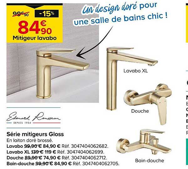 édouard rousseau série mitigeurs gloss