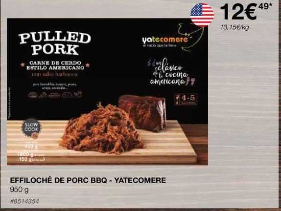 Effiloché De Porc Bbq - Yatecomere