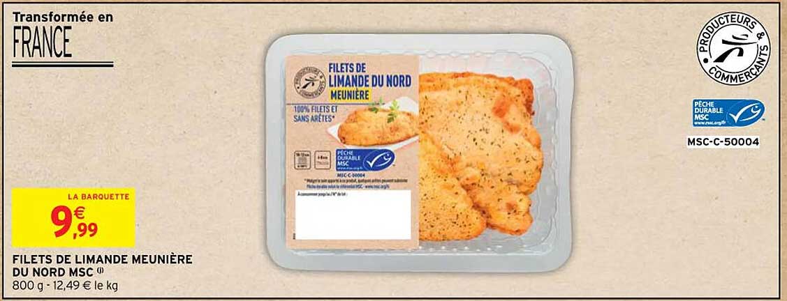 Filet De Limande Meunière Du Nord Msc
