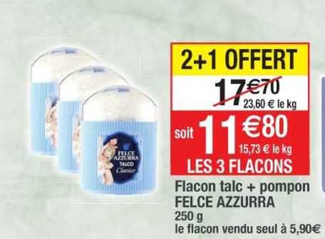 Flacon Talc + Pompon Felce Azzurra