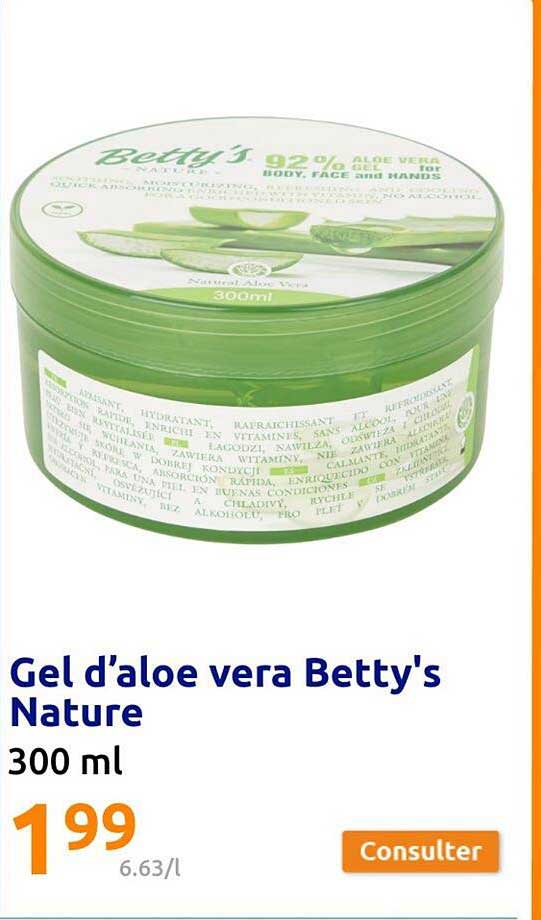 gel d'aloe vera betty's nature