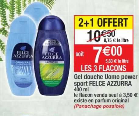 Gel Douche Uomo Power Sport Felce Azzurra